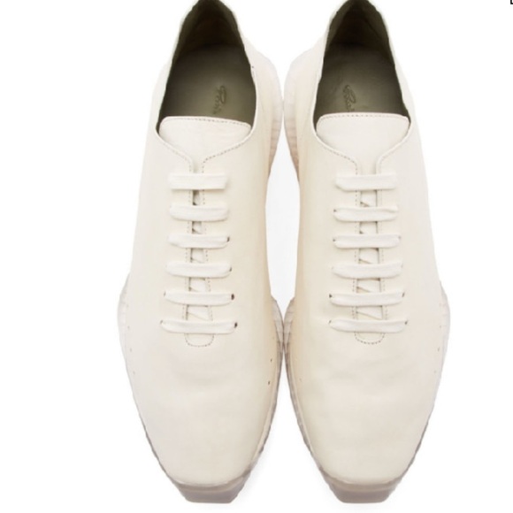 𝅺RICK Owens New Minimal Runner Sneaker In 110 Milk/Clear Size 7 EU37 - Picture 14 of 14